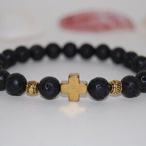 Lava Bracelet,Cross Bracelet,Lava Golden Cross Bracelet